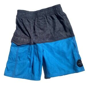 Rip Curl Boy's Size 5 Board Swim Trunks Shorts Mesh Lined Volley Blue Gray